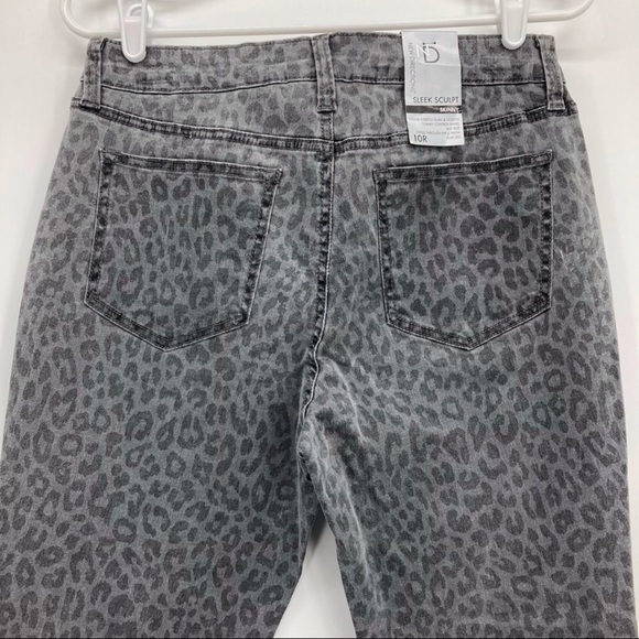 NWT New Directions Sleek Sculpt Cheetah Print Women’s Skinny Jeans Size 10R - Picture 7 of 12